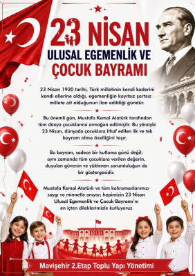 23 NİSAN ULUSAL EGEMENLİK VE ÇOCUK BAYRAMI